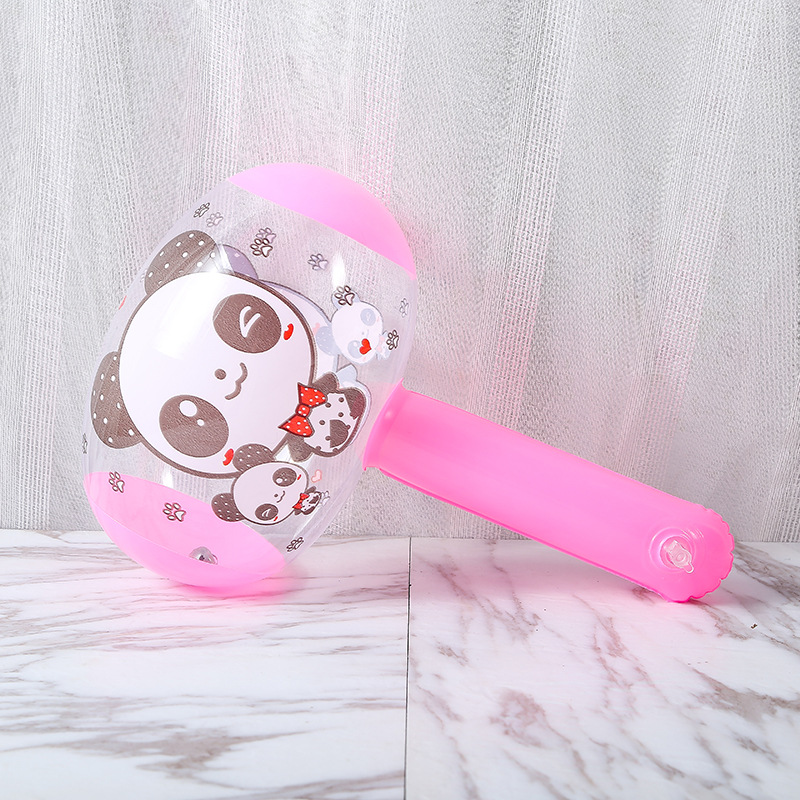22cm Inflatable Hammer Inflatable Hammer Pinch Ring with Bell Scan Code Promotional Gifts Inflatable Toys Wholesale