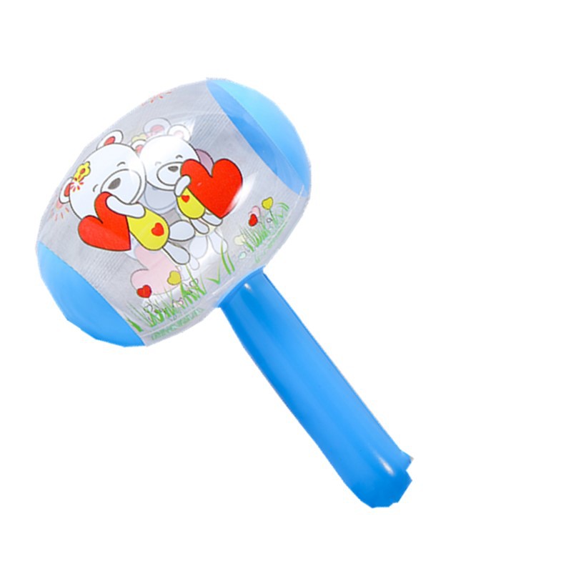 22cm Inflatable Hammer Inflatable Hammer Pinch Ring with Bell Scan Code Promotional Gifts Inflatable Toys Wholesale