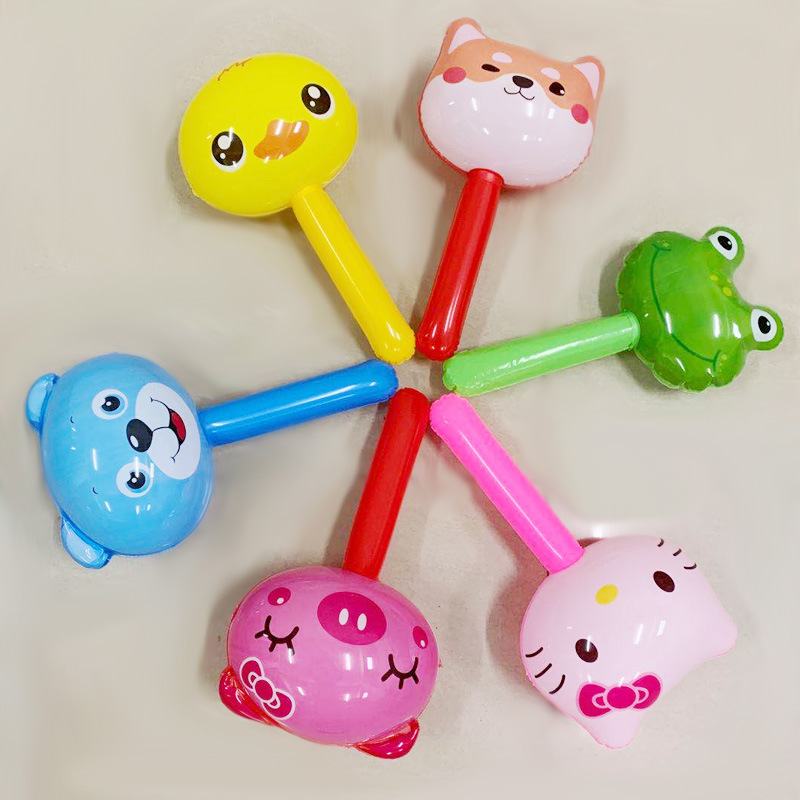 Stall Supply Children's Inflatable Toys Extra Thick Band Bell Cartoon Inflatable Hammer Hammer Toys Wholesale Scan Code Push Stall Supply Children's Inflatable Toys Extra Thick Band Bell Cartoon Inflatable Hammer Hammer Toys Wholesale Scan Code Push