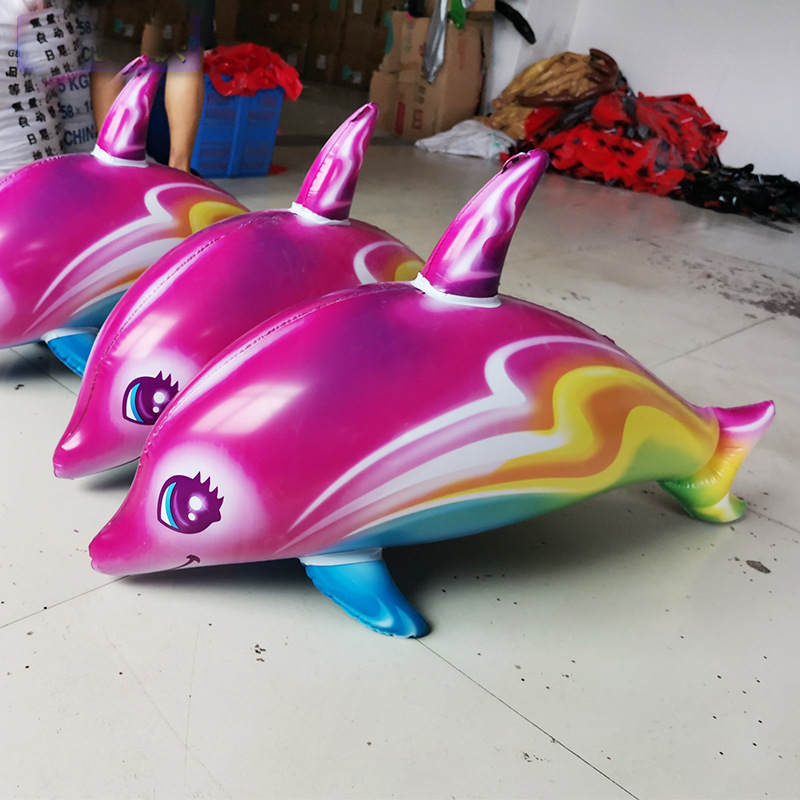 Color Inflatable Dolphin Large Dolphin Toy Europe and America Cross Border Water Inflatable Toys Wholesale Inflatable Shark