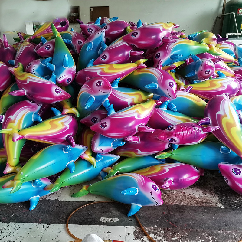 Color Inflatable Dolphin Large Dolphin Toy Europe and America Cross Border Water Inflatable Toys Wholesale Inflatable Shark