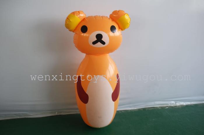Inflatable toys large animal 90cm tumbler boxing toy for children Inflatable toys large animal 90cm tumbler boxing toy for children
