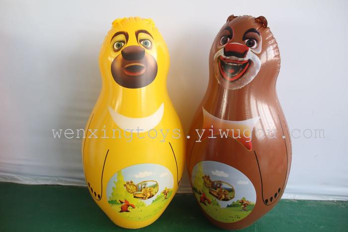 Inflatable toys large animal 90cm tumbler boxing toy for children Inflatable toys large animal 90cm tumbler boxing toy for children