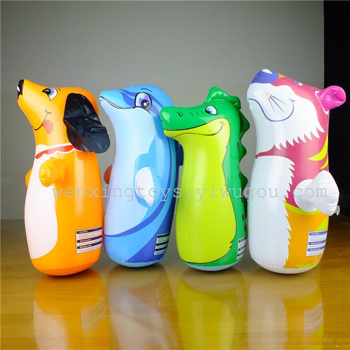 Inflatable toys large animal 90cm tumbler boxing toy for children Inflatable toys large animal 90cm tumbler boxing toy for children