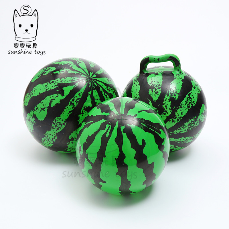 Factory Direct Sales 9-Inch Thickened PVC Watermelon Ball Kindergarten Children Inflatable Play Tool 22cm Handle Pat Ball Hot Sale Factory Direct Sales 9-Inch Thickened PVC Watermelon Ball Kindergarten Children Inflatable Play Tool 22cm Handle Pat Ball Hot Sale