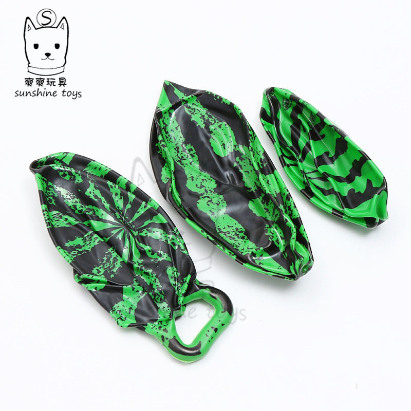 Factory Direct Sales 9-Inch Thickened PVC Watermelon Ball Kindergarten Children Inflatable Play Tool 22cm Handle Pat Ball Hot Sale
