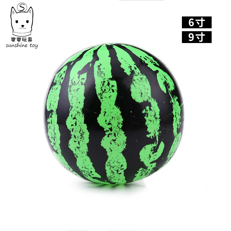 Factory Direct Sales 9-Inch Thickened PVC Watermelon Ball Kindergarten Children Inflatable Play Tool 22cm Handle Pat Ball Hot Sale Factory Direct Sales 9-Inch Thickened PVC Watermelon Ball Kindergarten Children Inflatable Play Tool 22cm Handle Pat Ball Hot Sale