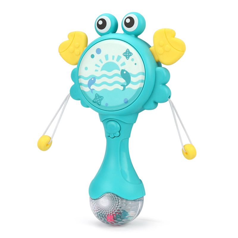 Baby Rattle Drum Rattle Toy Newborn Baby Multifunctional Musical Hand Rattle Tambourine Sand Hammer Comfort Toy