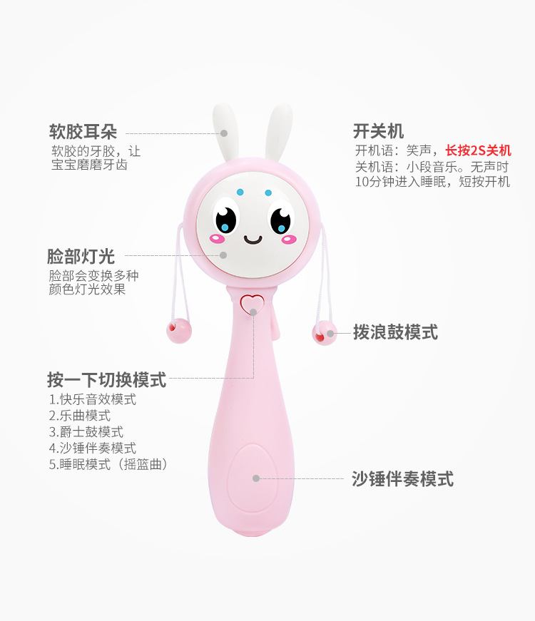 Baby Rattle Drum Rattle Toy Newborn Baby Multifunctional Musical Hand Rattle Tambourine Sand Hammer Comfort Toy Baby Rattle Drum Rattle Toy Newborn Baby Multifunctional Musical Hand Rattle Tambourine Sand Hammer Comfort Toy