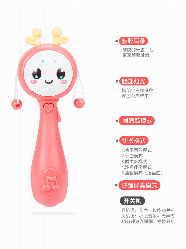 Baby Rattle Drum Rattle Toy Newborn Baby Multifunctional Musical Hand Rattle Tambourine Sand Hammer Comfort Toy Baby Rattle Drum Rattle Toy Newborn Baby Multifunctional Musical Hand Rattle Tambourine Sand Hammer Comfort Toy