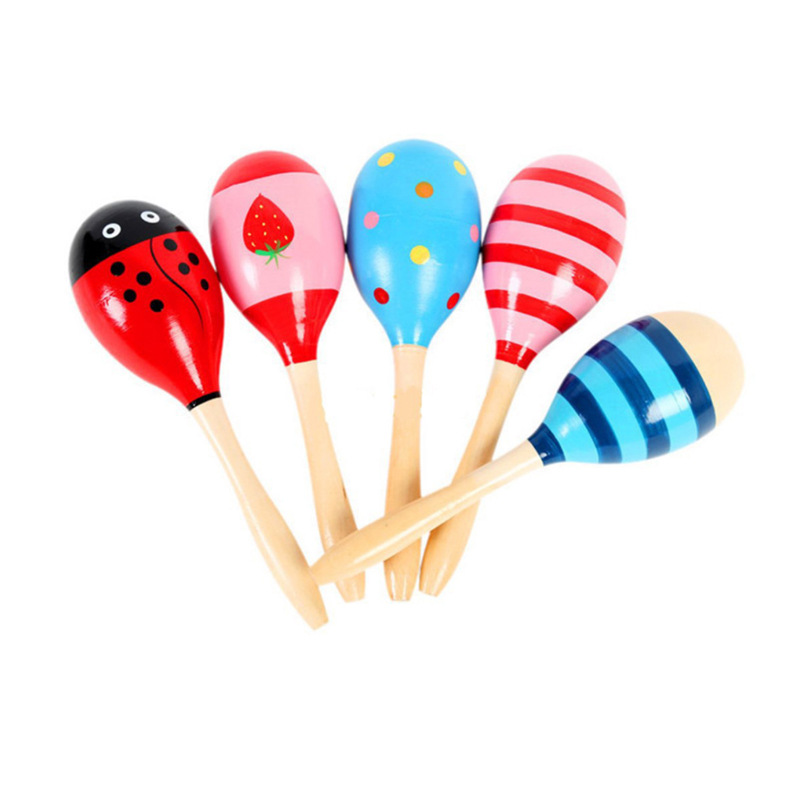 Wooden Small Size Sand Hammer Sand Ball Wooden Cartoon Sand Hammer Infant Beneficial Early Education Toys Wooden Small Size Sand Hammer Sand Ball Wooden Cartoon Sand Hammer Infant Beneficial Early Education Toys