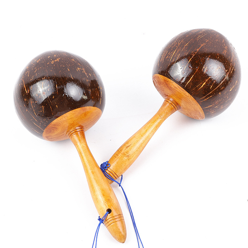 Coconut Sand Ball Coconut Shell Sand Hammer KTV Ballroom Props Square Dance Large Sand Hammer