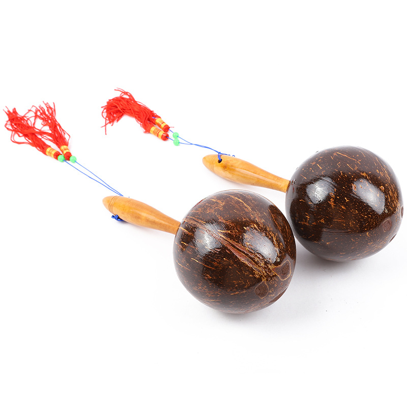 Coconut Sand Ball Coconut Shell Sand Hammer KTV Ballroom Props Square Dance Large Sand Hammer