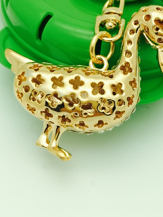 Duck crown diamond key buckle drill metal alloy diamond pendant car decorative package Duck crown diamond key buckle drill metal alloy diamond pendant car decorative package