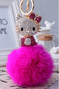 The big cat really high-grade rabbit KT diamond key Koudian drill key buckle Alloy Car Keychain bags The big cat really high-grade rabbit KT diamond key Koudian drill key buckle Alloy Car Keychain bags