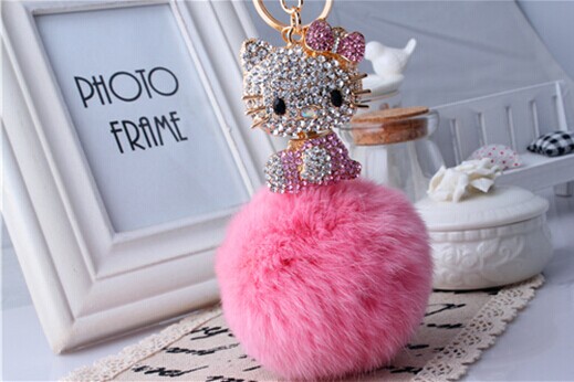 The big cat really high-grade rabbit KT diamond key Koudian drill key buckle Alloy Car Keychain bags The big cat really high-grade rabbit KT diamond key Koudian drill key buckle Alloy Car Keychain bags