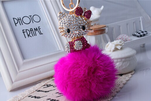 The big cat really high-grade rabbit KT diamond key Koudian drill key buckle Alloy Car Keychain bags The big cat really high-grade rabbit KT diamond key Koudian drill key buckle Alloy Car Keychain bags
