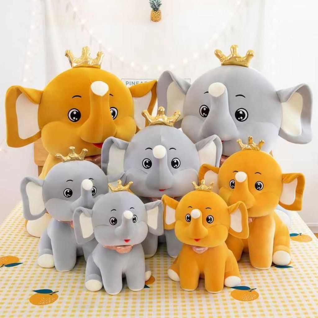Creative Elephant Doll Plush Toys Cartoon Cute Pet Crown Elephant Play Doll Sleep Companion Throw Pillow Manufacturer Creative Elephant Doll Plush Toys Cartoon Cute Pet Crown Elephant Play Doll Sleep Companion Throw Pillow Manufacturer