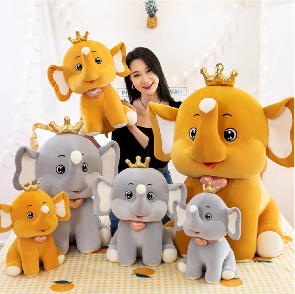 Creative Elephant Doll Plush Toys Cartoon Cute Pet Crown Elephant Play Doll Sleep Companion Throw Pillow Manufacturer Creative Elephant Doll Plush Toys Cartoon Cute Pet Crown Elephant Play Doll Sleep Companion Throw Pillow Manufacturer