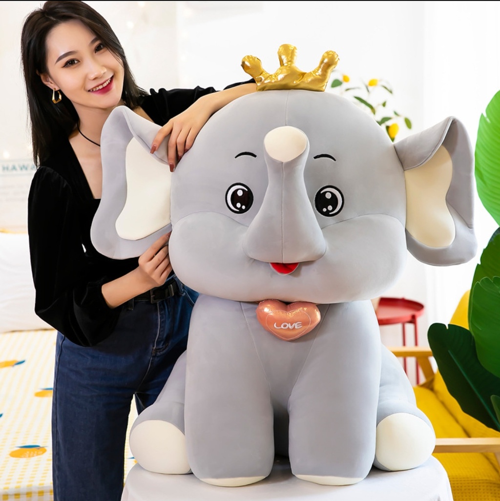 Creative Elephant Doll Plush Toys Cartoon Cute Pet Crown Elephant Play Doll Sleep Companion Throw Pillow Manufacturer Creative Elephant Doll Plush Toys Cartoon Cute Pet Crown Elephant Play Doll Sleep Companion Throw Pillow Manufacturer