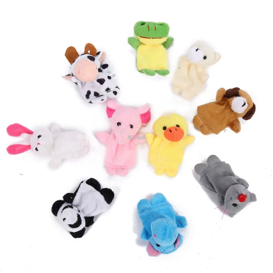 Animal Finger Doll Plush Toys Cartoon Finger Doll Children&#039;s Intellective Toys 10 Models Animal Hand Puppet Finger Doll Children&#039;s Toys