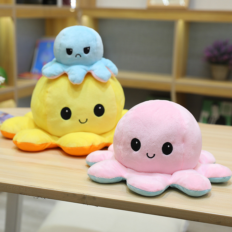 Plush Toys Cute Flip Octopus Doll TikTok Small Octopus Doll Double-Sided Flip Octopus Plush Toy Plush Toys Cute Flip Octopus Doll TikTok Small Octopus Doll Double-Sided Flip Octopus Plush Toy