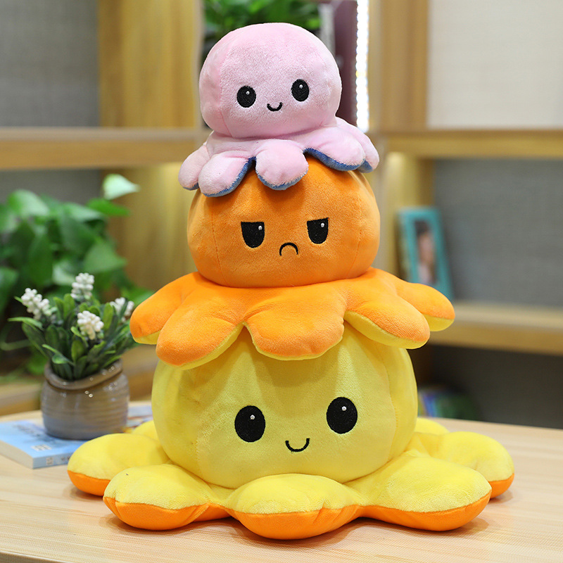 Plush Toys Cute Flip Octopus Doll TikTok Small Octopus Doll Double-Sided Flip Octopus Plush Toy Plush Toys Cute Flip Octopus Doll TikTok Small Octopus Doll Double-Sided Flip Octopus Plush Toy