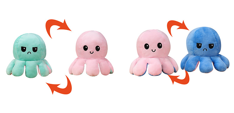 Plush Toys Cute Flip Octopus Doll TikTok Small Octopus Doll Double-Sided Flip Octopus Plush Toy Plush Toys Cute Flip Octopus Doll TikTok Small Octopus Doll Double-Sided Flip Octopus Plush Toy