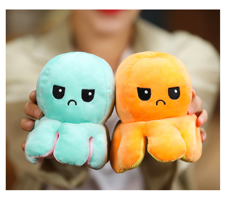 Plush Toys Cute Flip Octopus Doll TikTok Small Octopus Doll Double-Sided Flip Octopus Plush Toy Plush Toys Cute Flip Octopus Doll TikTok Small Octopus Doll Double-Sided Flip Octopus Plush Toy