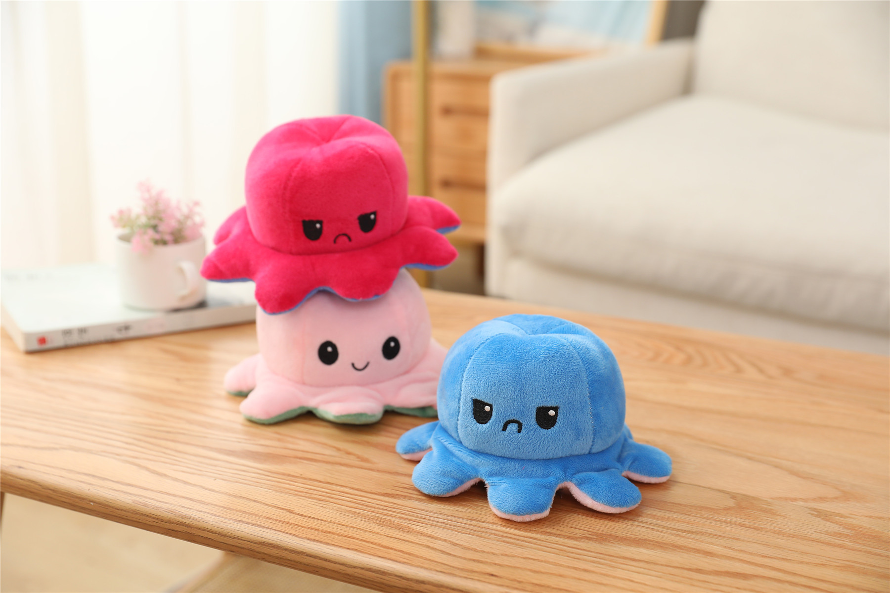 Plush Toys Cute Flip Octopus Doll TikTok Small Octopus Doll Double-Sided Flip Octopus Plush Toy Plush Toys Cute Flip Octopus Doll TikTok Small Octopus Doll Double-Sided Flip Octopus Plush Toy