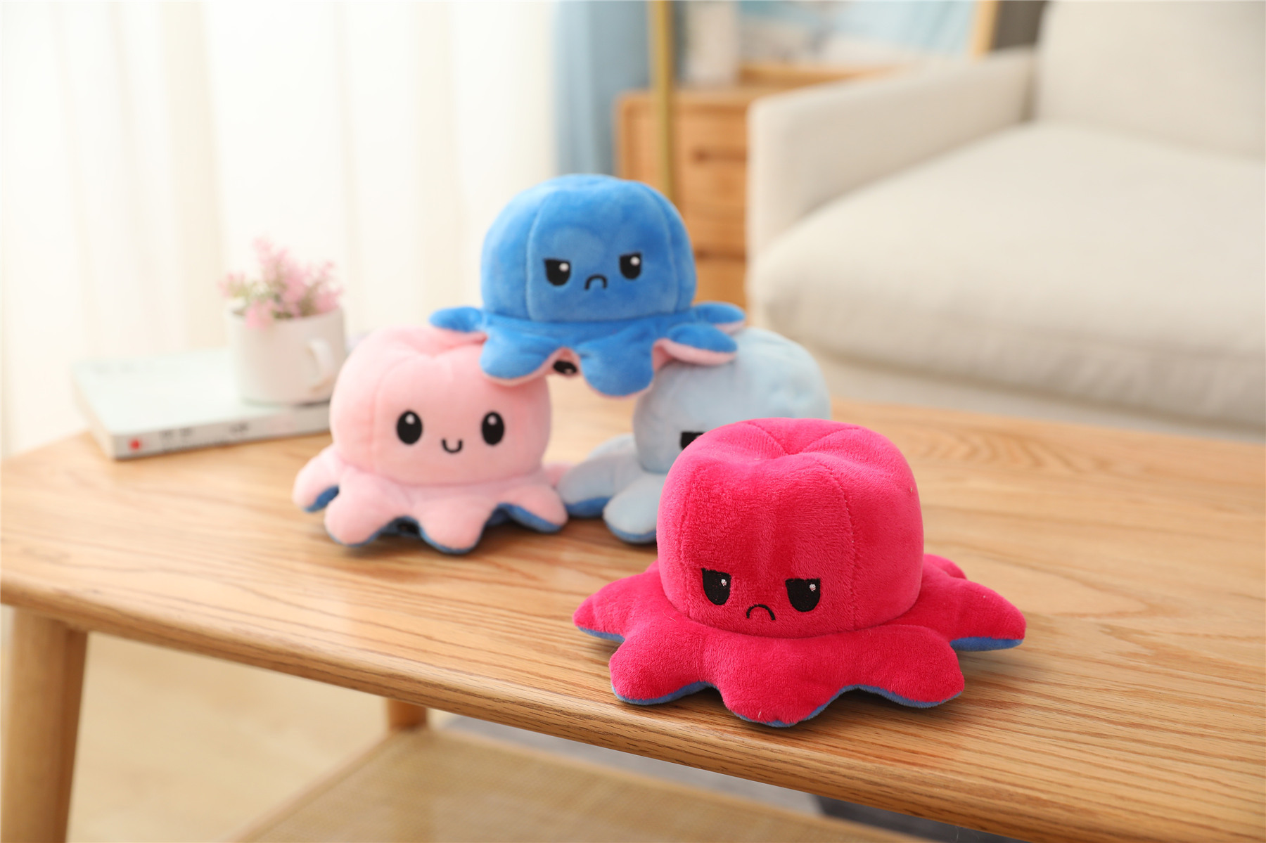 Plush Toys Cute Flip Octopus Doll TikTok Small Octopus Doll Double-Sided Flip Octopus Plush Toy Plush Toys Cute Flip Octopus Doll TikTok Small Octopus Doll Double-Sided Flip Octopus Plush Toy