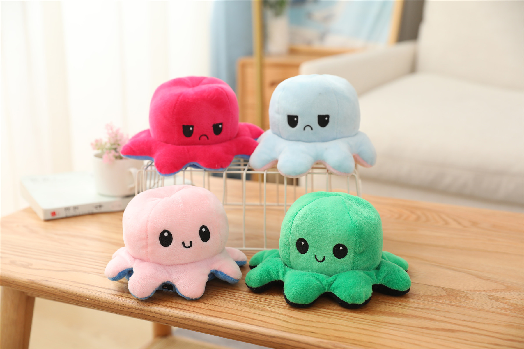 Plush Toys Cute Flip Octopus Doll TikTok Small Octopus Doll Double-Sided Flip Octopus Plush Toy Plush Toys Cute Flip Octopus Doll TikTok Small Octopus Doll Double-Sided Flip Octopus Plush Toy