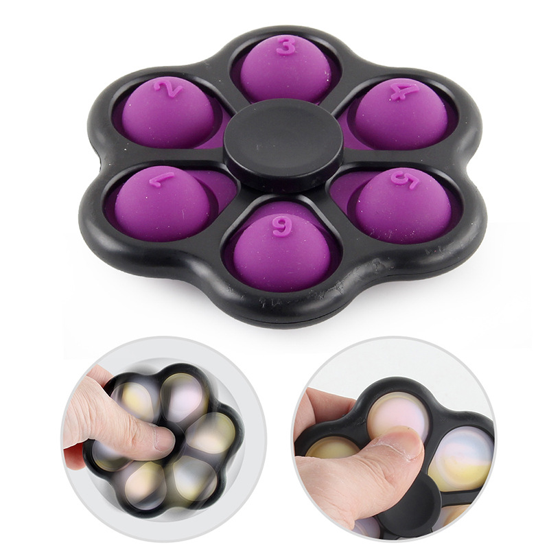 Stem Cross-Border Supply Fingertip Gyro Bubble Music Decompression Gyro Deratization Pioneer Press Hand Castanets Finger