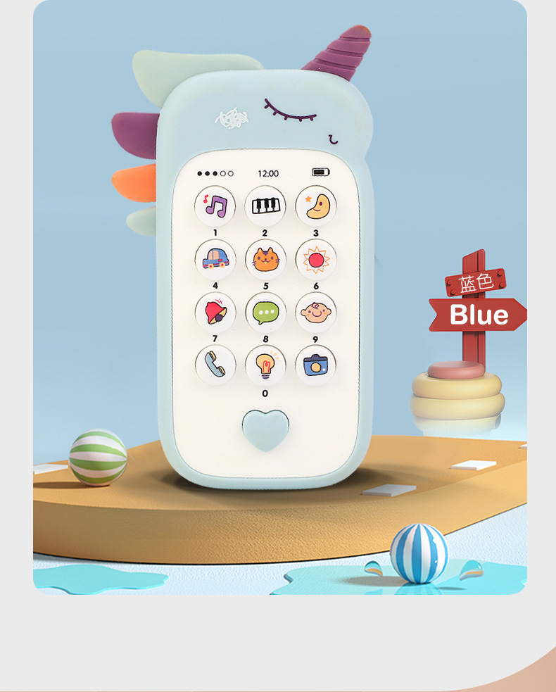 Unicorn Baby Toy Mobile Phone Biteable Simulation Early Education Children's Music Enlightenment Baby toys Unicorn Baby Toy Mobile Phone Biteable Simulation Early Education Children's Music Enlightenment Baby toys