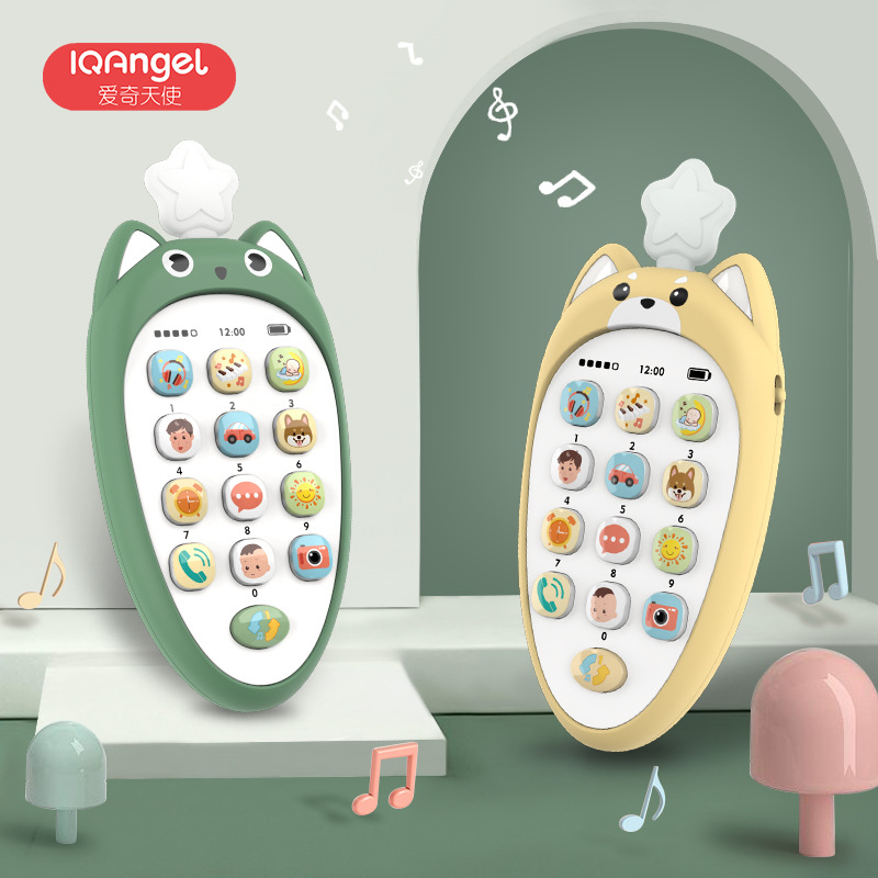 Children&#039;s Music Early Education Toys Educational Bilingual Toys Mobile Phone Biting Phone Machine 0-1 Years Old Baby Toys