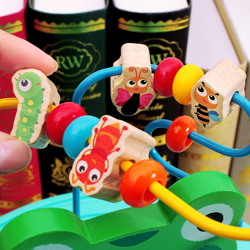 Multifunctional Bead-Stringing Toy Wooden Treasure Chest Children&#039;s Creative Toys Early Childhood Education Child Baby Toys Wholesale