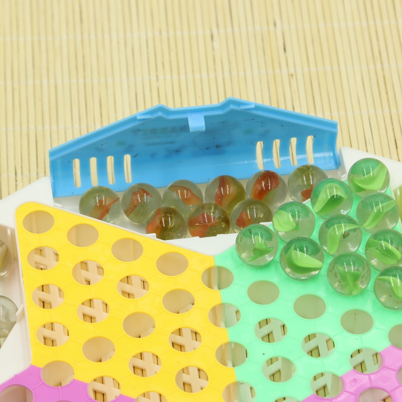 Glass Ball Children&#039;s Educational Toys Chess Board Game Marbles Checkers