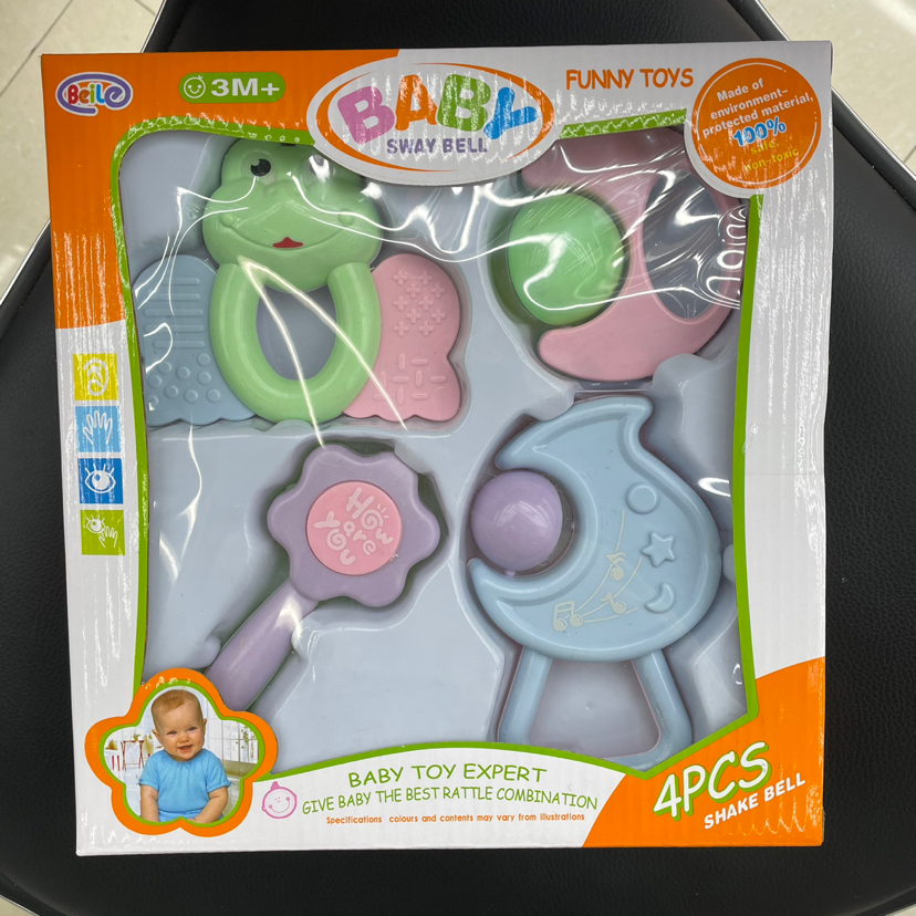 Baby Toys Baby Toys Newborn Rattle 0-1 Years Old Educational Exquisite Gift Box Four-Piece Set