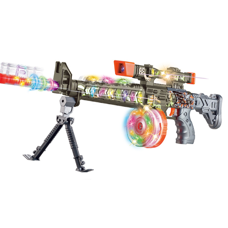 Dfpc 29218 Sound and Light Submachine Gun Voice Gun Machine Gun Military Intelligent Electric Novelty Toy Gun Electronic Gun