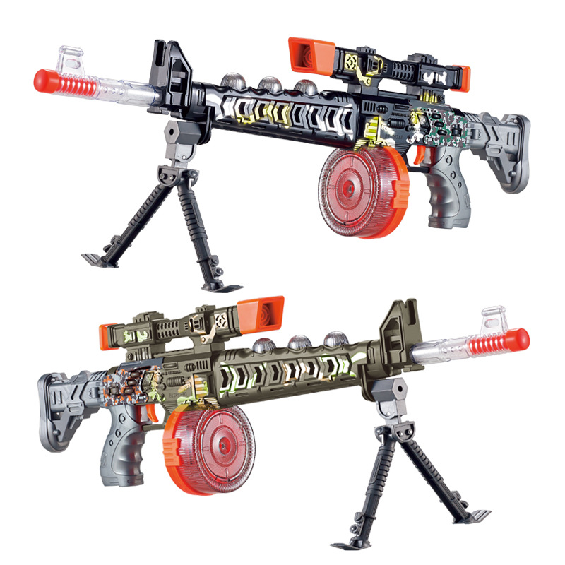 Dfpc 29218 Sound and Light Submachine Gun Voice Gun Machine Gun Military Intelligent Electric Novelty Toy Gun Electronic Gun