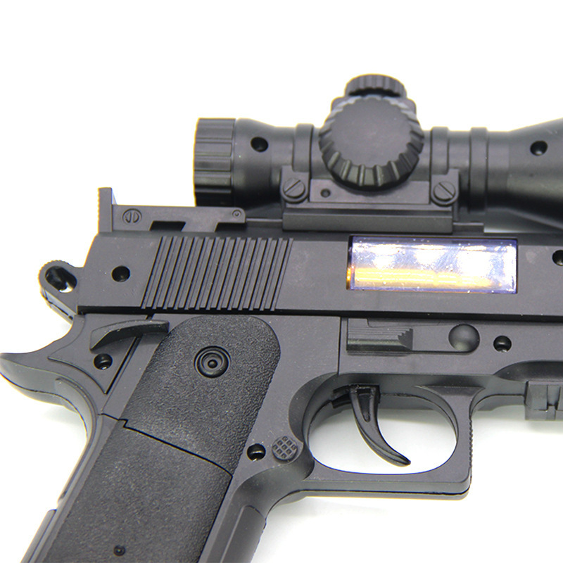 Manufacturers direct selling electric music children toy gun hot style simulation plastic electronic gun scenic spot hot supply