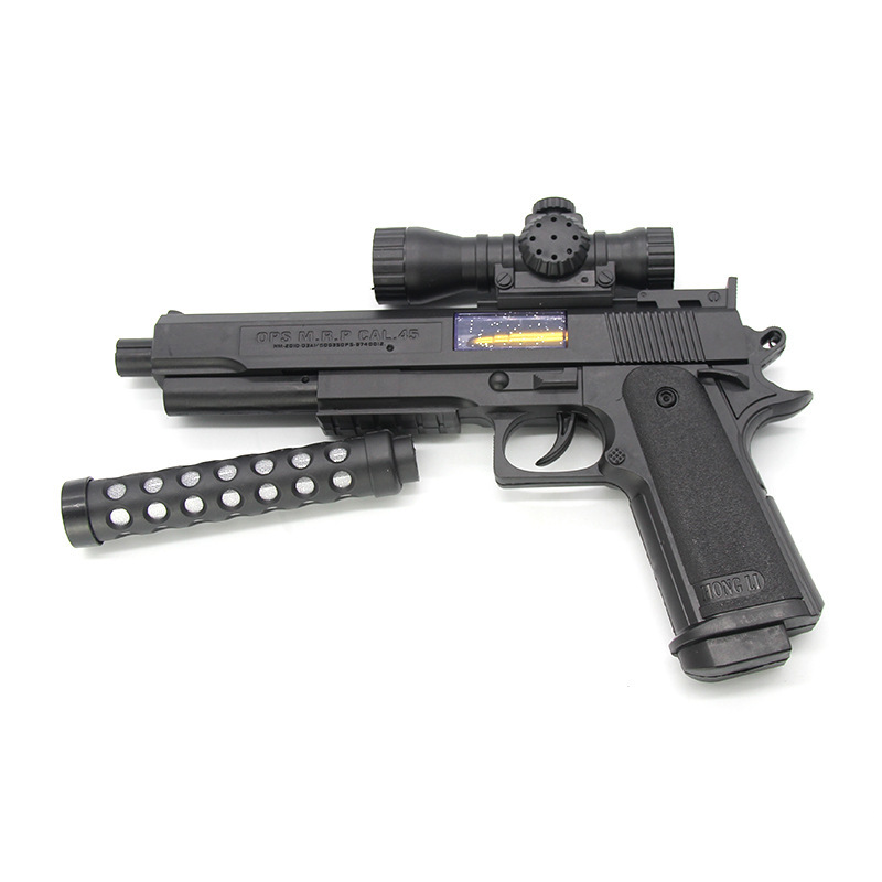 Manufacturers direct selling electric music children toy gun hot style simulation plastic electronic gun scenic spot hot supply