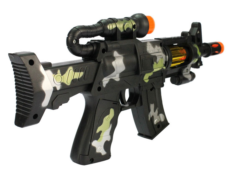 Meizhi authentic children&#039;s vibration light emitting sound gun high simulation camouflage toy gun hot sale.