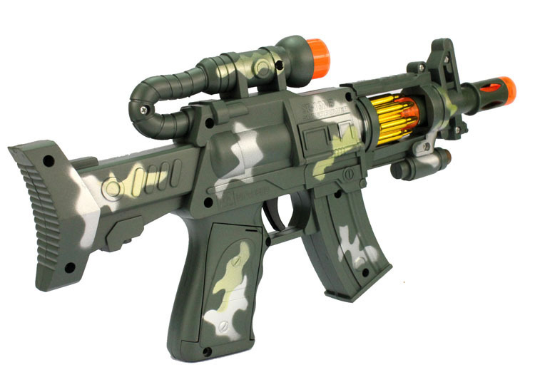 Meizhi authentic children&#039;s vibration light emitting sound gun high simulation camouflage toy gun hot sale.