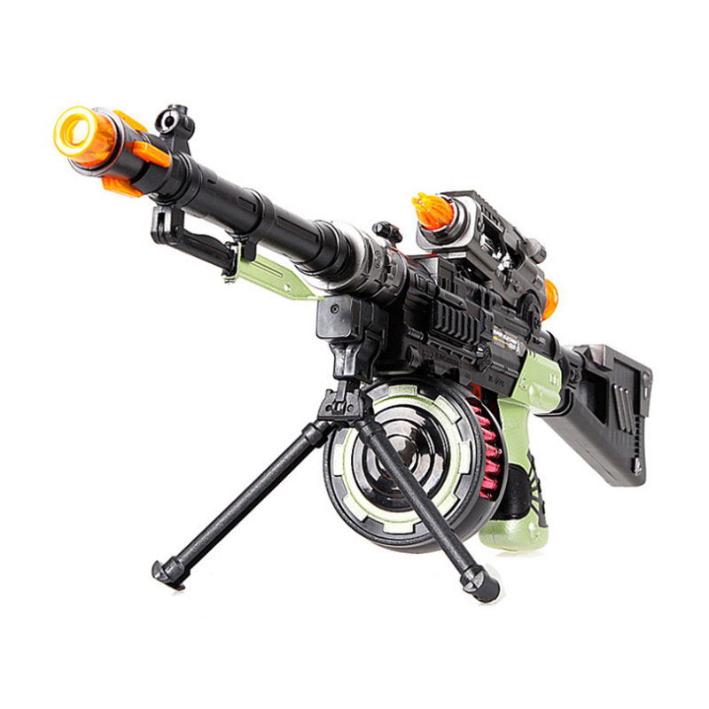 Dfpc Df12218 Submachine Gun Machine Gun Acousto-Optic Gun Vibration Voice Gun Factory Direct Sales Electric Toy Gun