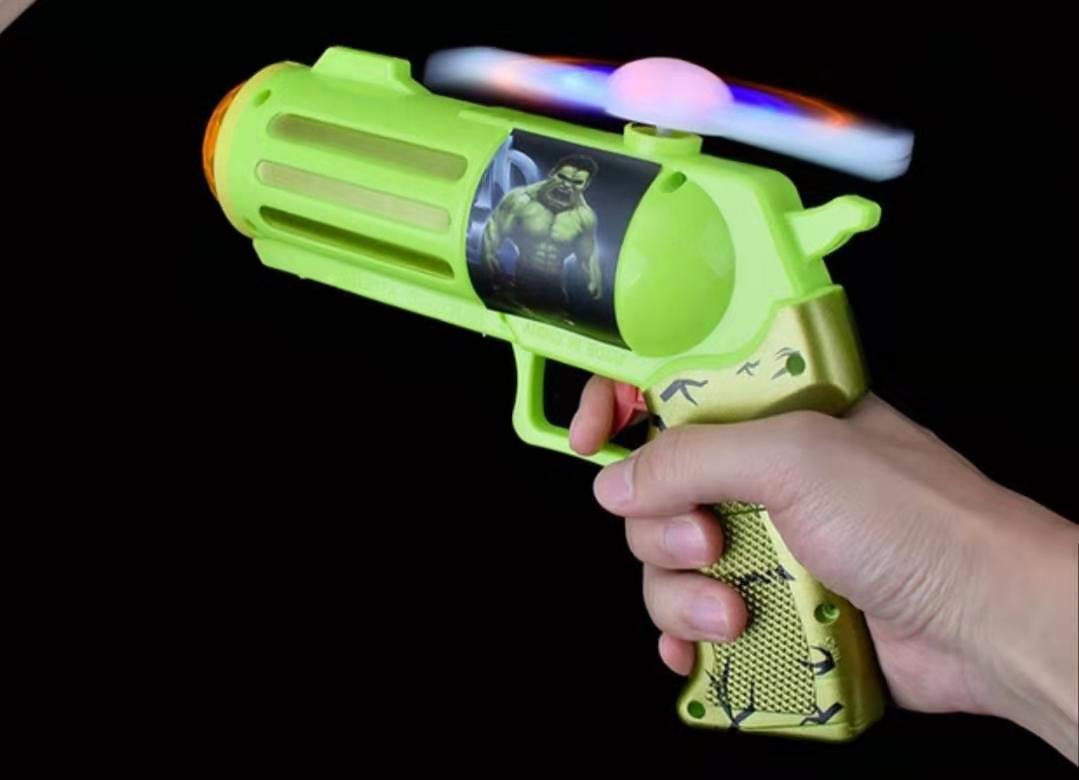 Electric toy gun avengers sound light voice windmill rotating night market hot selling children's toys wholesale
