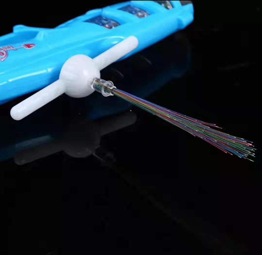 Colorful optical fiber music projection electric toy gun children's luminous toy square night market toy wholesale
