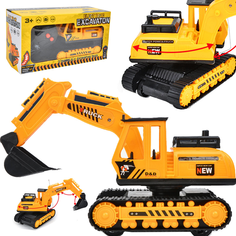 Control Excavator Simulation Electric Engineering Car Digging Excavator Boy Model Children&#039;s Toy Night Market Stall Gift
