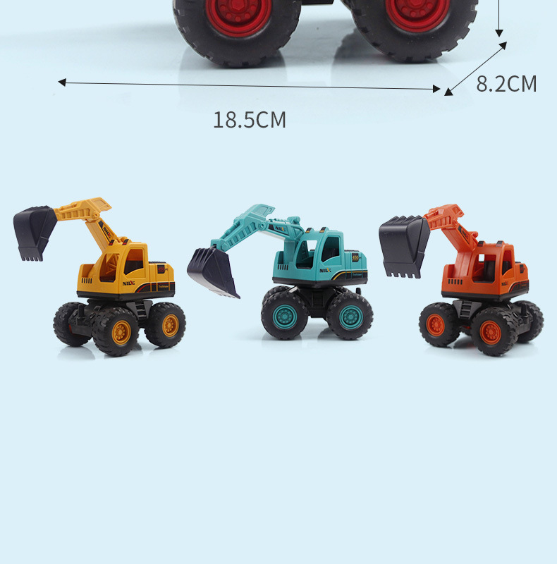 New Children's Inertia Engineering Vehicle Large Drop-Resistant Simulation Rotating Excavator Boy Toy Car Stall Gift