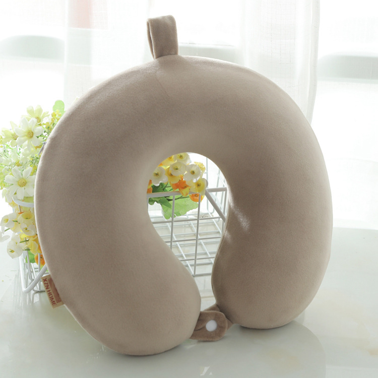 Memory Pillow U-Shaped Pillow Core Travel Neck Pillow U-Shaped Neck Pillow Logo Embroidery U-Shaped Pillow Solid Color Memory Foam U-Shaped Pillow